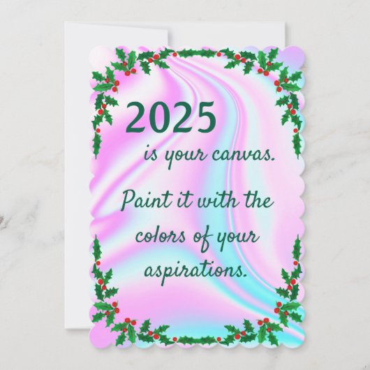 Psychedelic Neon Lights Kerstvakantie Kaart (Voorkant)