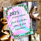 Psychedelic Neon Lights Kerstvakantie Kaart