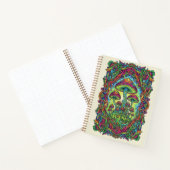 Psychedelic Neon Mushroom Forest Zen tangle Notitieboek (Binnen)