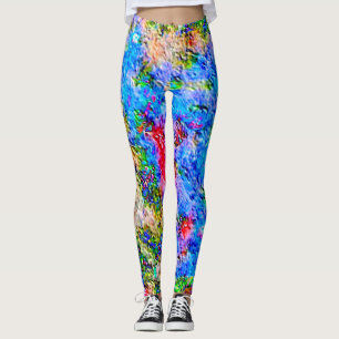 Psychedelic Neon Nova Storm Leggings