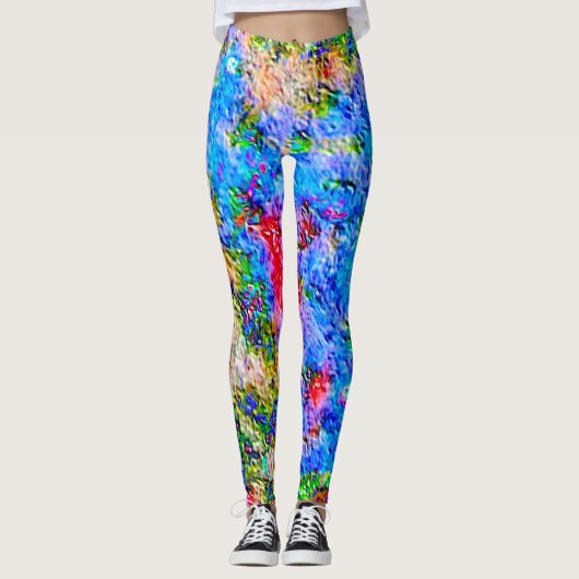 Psychedelic Neon Nova Storm Leggings (Voorkant)