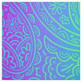 Psychedelic Neon Rainbow Paisley Stof (Swatch)