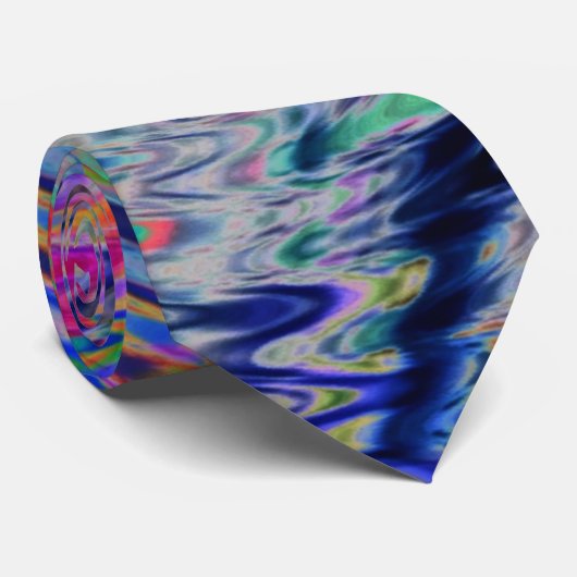 Psychedelic Neon Rainbow-Stropdas komt overeen met Stropdas (Opgerold)