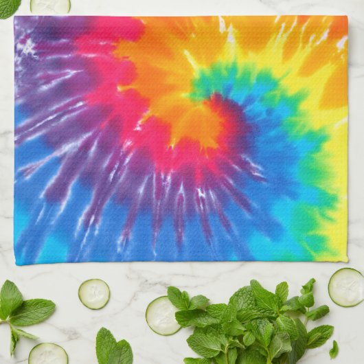 Psychedelic Neon Stropdas-Dye Theedoek (Gevouwen)