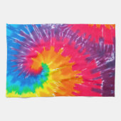 Psychedelic Neon Stropdas-Dye Theedoek (Horizontaal)