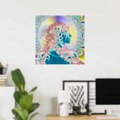 Psychedelic new romantic poster (Thuiskantoor)