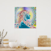 Psychedelic new romantic poster (Keuken)