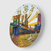 Psychedelic New York City: Brooklyn Bridge, WTC #1 Grote Klok (Hoek)