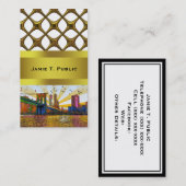 Psychedelic New York City: Brooklyn Bridge, WTC #1 Visitekaartje (Voorkant / Achterkant)