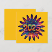 Psychedelic Nieuwjaarsvuurwerk 2025 Kaart (Voorkant / Achterkant)