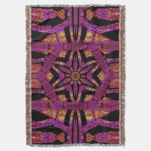 Psychedelic Night Jasmine Deken (Voorkant Verticaal)