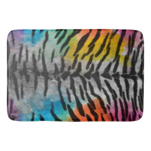Psychedelic Night Tiger Skin Print Badmat