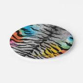 Psychedelic Night Tiger Skin Print Papieren Bordje (Gekanteld)