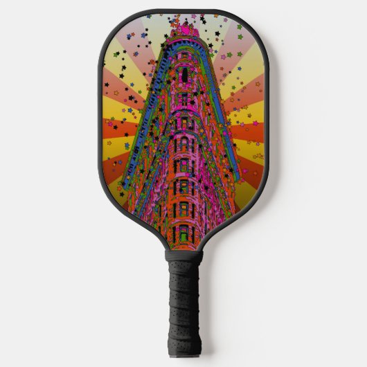 Psychedelic NYC - Bovenkant van het Flatiron-gebou Pickleball Paddle (Voorkant)