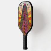 Psychedelic NYC - Bovenkant van het Flatiron-gebou Pickleball Paddle (Links)