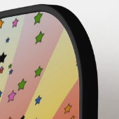 Psychedelic NYC - Bovenkant van het Flatiron-gebou Pickleball Paddle (Links Detail)