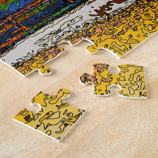 Psychedelic NYC: Brooklyn Bridge #1 Legpuzzel (Zijkant)