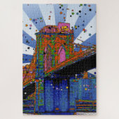 Psychedelic NYC: Brooklyn Bridge #2 Legpuzzel (Verticaal)