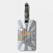 Psychedelic NYC: Charging Bull of Wall Street Bagagelabel (Achterkant verticaal)