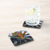 Psychedelic NYC: Charging Bull of Wall Street Drankjes Onderzetter (Rechterzijde)