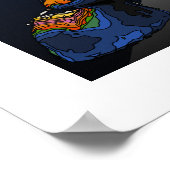 Psychedelic NYC: Charging Bull of Wall Street Poster (Hoek)