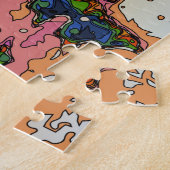 Psychedelic NYC Chrysler Building Top Closeup #1 Legpuzzel (Zijkant)