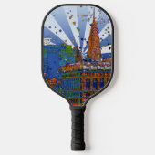 Psychedelic NYC: Chrysler, Flatiron #1 Pickleball Paddle (Voorkant)