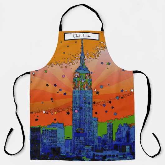 Psychedelic NYC: EMP ST gebouw #3 Schort (Voorkant)