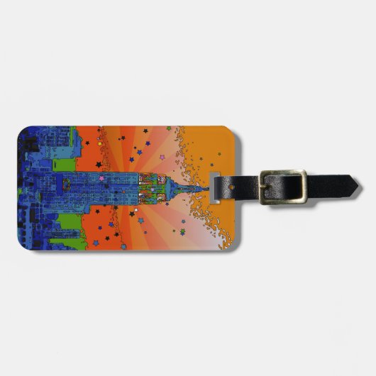 Psychedelic NYC: ESB #3 Bagagelabel (Voorkant horizontaal)