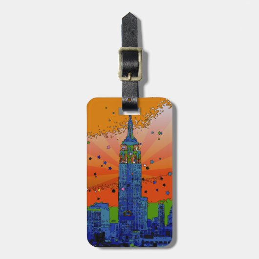 Psychedelic NYC: ESB #3 Bagagelabel (Voorkant verticaal)