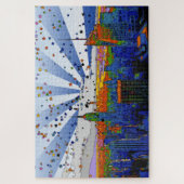 Psychedelic NYC: ESB Wide Skyline Uitzicht Legpuzzel (Verticaal)
