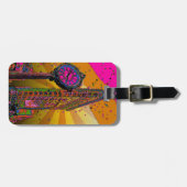 Psychedelic NYC: Flatiron Building & Clock #2B Bagagelabel (Voorkant horizontaal)