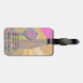 Psychedelic NYC: Flatiron Building & Clock #2B Bagagelabel (Achterkant horizontaal)