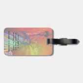 Psychedelic NYC Rainbow Color Statue of Liberty 1R Bagagelabel (Achterkant horizontaal)
