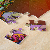 Psychedelic NYC Rainbow Color Statue of Liberty 1R Legpuzzel (Zijkant)