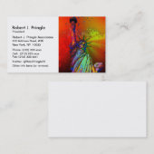 Psychedelic NYC Rainbow Color Statue of Liberty 1R Visitekaartje (Voorkant / Achterkant)