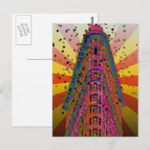 Psychedelic NYC - Top van het Flatiron Building A2 Briefkaart (Voorkant / Achterkant)