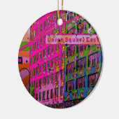 Psychedelic NYC: Union Square Building, St Sign A3 Keramisch Ornament (Links)