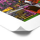 Psychedelic NYC: Union Square Building, St Sign A4 Poster (Hoek)