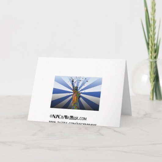 Psychedelic NYC: Vrijheidsbeeld #2 Kaart (Achterkant)