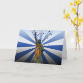 Psychedelic NYC: Vrijheidsbeeld #2 Kaart (Gele Bloem)