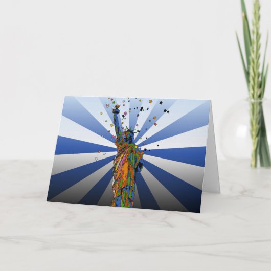 Psychedelic NYC: Vrijheidsbeeld #2 Kaart (Voorkant)