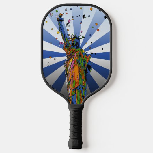Psychedelic NYC: Vrijheidsbeeld #2 Pickleball Paddle (Achterkant)
