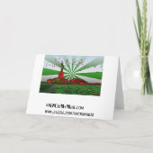 Psychedelic NYC: Vrijheidskerstbeeld Feestdagen Kaart (Achterkant)