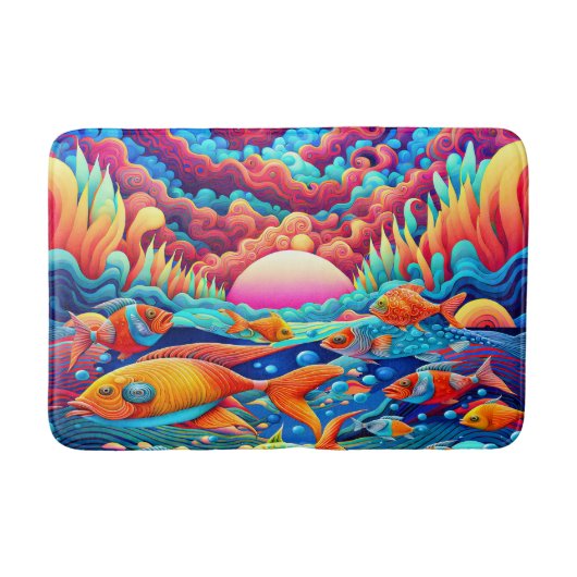 Psychedelic Ocean Badmat (Voorkant)