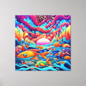 Psychedelic Ocean Canvas Afdruk (Voorkant)