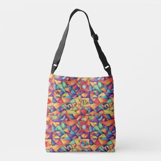 Psychedelic Ocean Crossbody Tas (Achterkant)