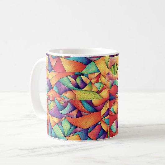 Psychedelic Ocean Koffiemok (Voorkant links)