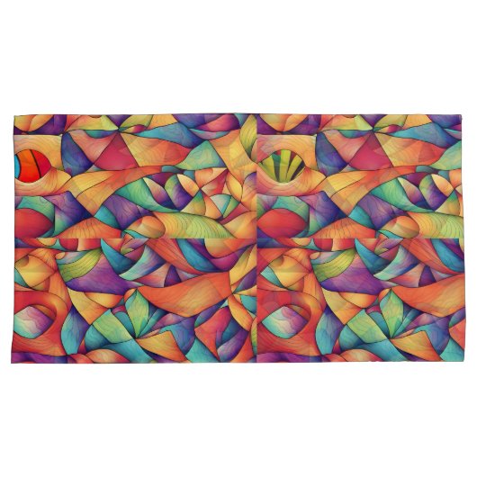 Psychedelic Ocean Kussensloop (Voorkant-Rechts)