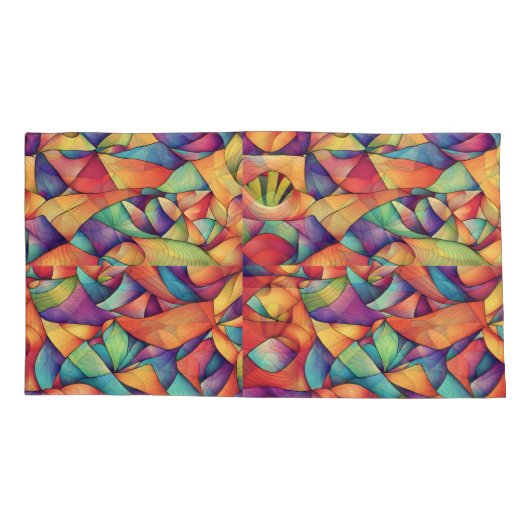 Psychedelic Ocean Kussensloop (Achterkant-Links)